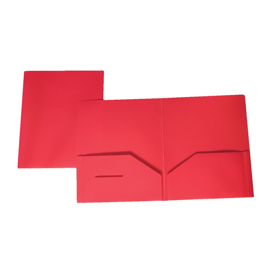 COUVERTURE POLY POCHETTE ROUGE - RELIURES & PRESENTATION - Les importations Geocan inc
