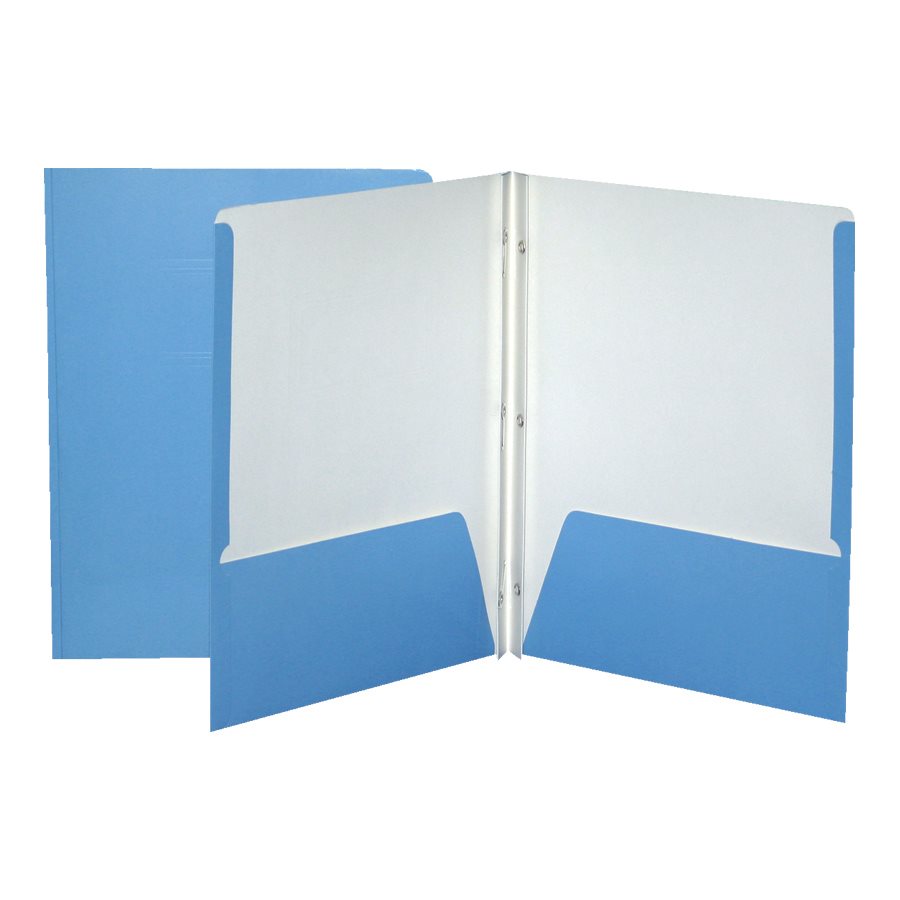 DUO-TANG POCHETTE BLEU PALE - RELIURES & PRESENTATION - IMPORTATIONS GEOCAN INC