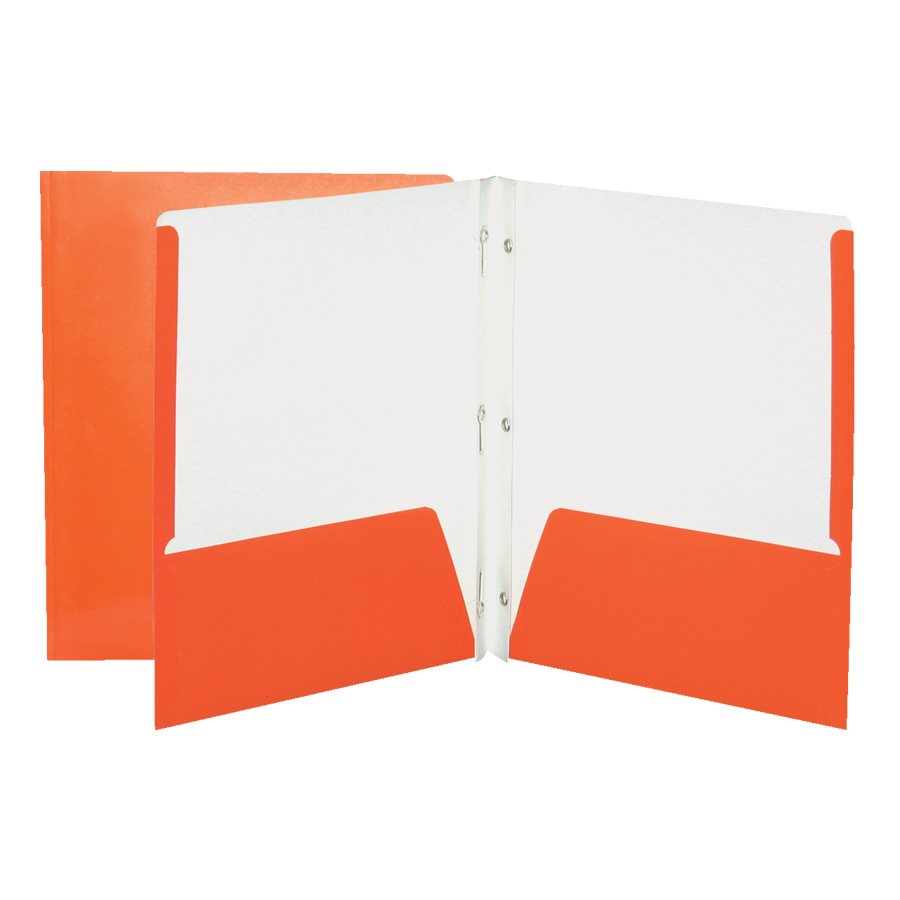 DUO-TANG POCH. LAMINÉ ORANGE - RELIURES & PRESENTATION - IMPORTATIONS GEOCAN INC