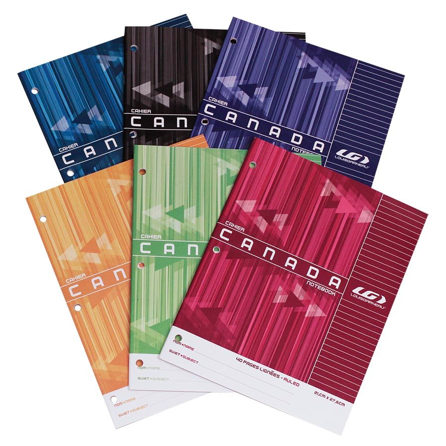 CAHIER CANADA LG LIGNÉ - SCOLAIRE - IMPORTATIONS GEOCAN INC