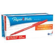 STYLO PAPERMATE ROUGE MED ( 12 ) - INSTRUMENTS D'ECRITURE - SANFORD CANADA ( PAPERMATE )