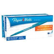 STYLO PAPERMATE BLEU FIN ( 12 ) - INSTRUMENTS D'ECRITURE - SANFORD CANADA ( PAPERMATE )