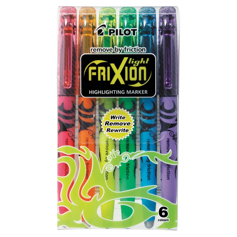 SURLIGNEUR FRIXION FLUO EFF.PQT DE 6 - INSTRUMENTS D'ECRITURE - PILOT