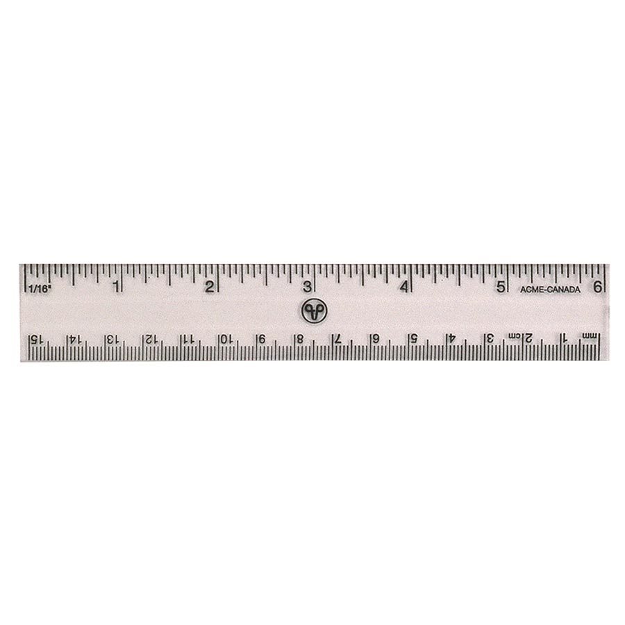 RÈGLE RIGIDE 15CM - ACCESSOIRES DE BUREAU - ACME UNITED