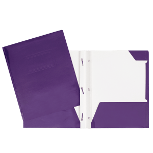 DUO-TANG À POCHETTES MAUVE LAMINÉ - RELIURES & PRESENTATION - IMPORTATIONS GEOCAN INC