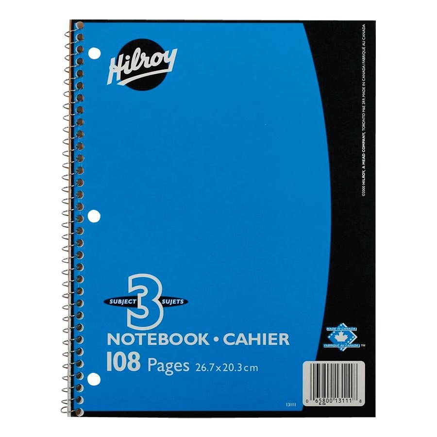 CAHIER HILROY 108 PAGES - PAPETERIE - HILROY - ACCO BRANDS CANADA LP