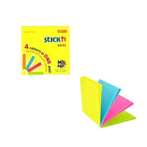 BLOC MAGIQUE 3X3 100 FEUILLETS NEON - SCOLAIRE - DISTRIBUTION M. GAGNON INC