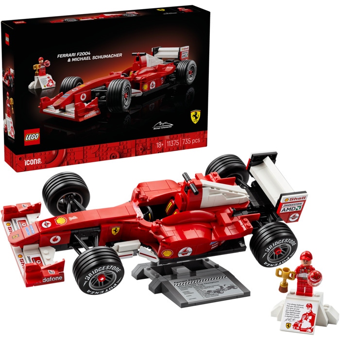 ICONS - Ferrari F2004 & Michael Schumach - CONSTRUCTION - LEGO