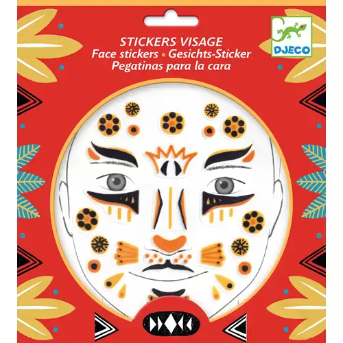 STICKERS VISAGE LÉOPARD - MAQUILLAGE - DJECO
