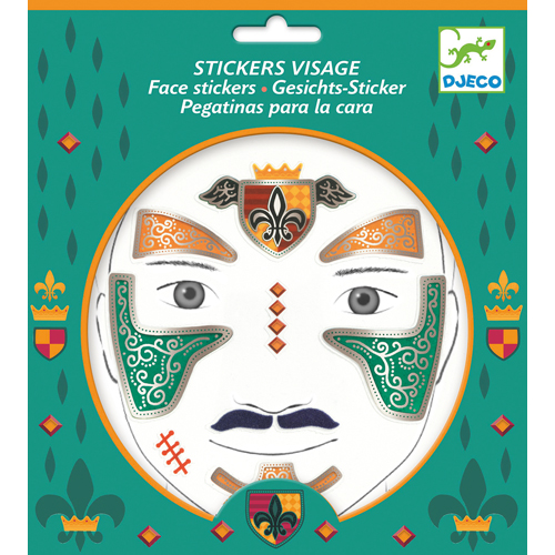 STICKERS VISAGE CHEVALIER - MAQUILLAGE - DJECO