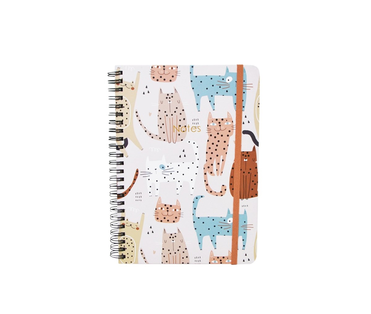 Cahier de note rigide chats 80 feuilles - PAPETERIE SOCIAL - MICROSOFT