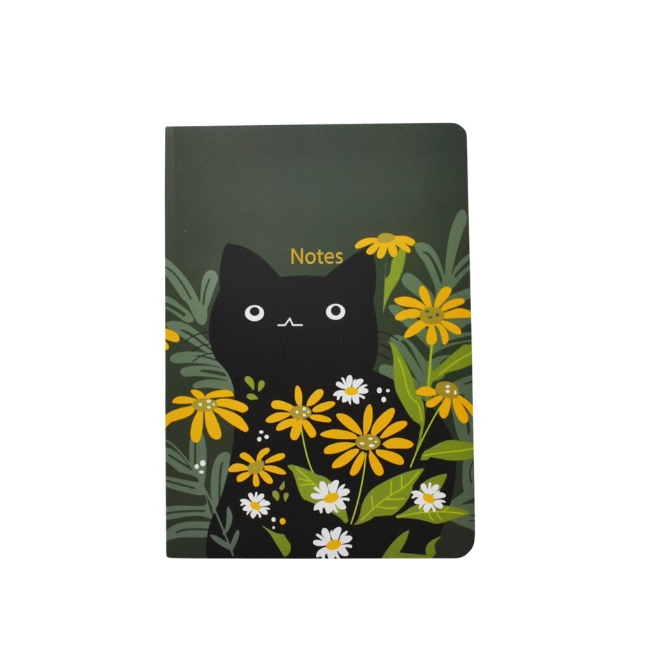 Cahier souple chat fleuri - PAPETERIE SOCIAL - NOSTALGI