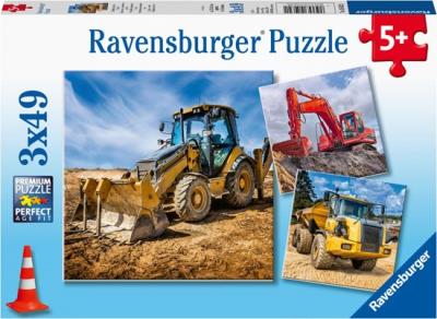 CASSE-TÊTE 3X49 VEHICULES DE CHANTIER - CASSE-TÊTE ENFANTS - RAVENSBURGER