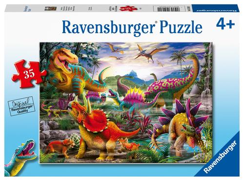 CASSE-TÊTE 35 DINOSAURES COLORÉS - 35 PIÈCES - RAVENSBURGER