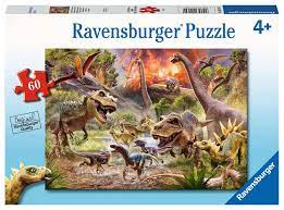 Ravensburger - Bataille des dinosaures, - 60 PIÈCES - RAVENSBURGER