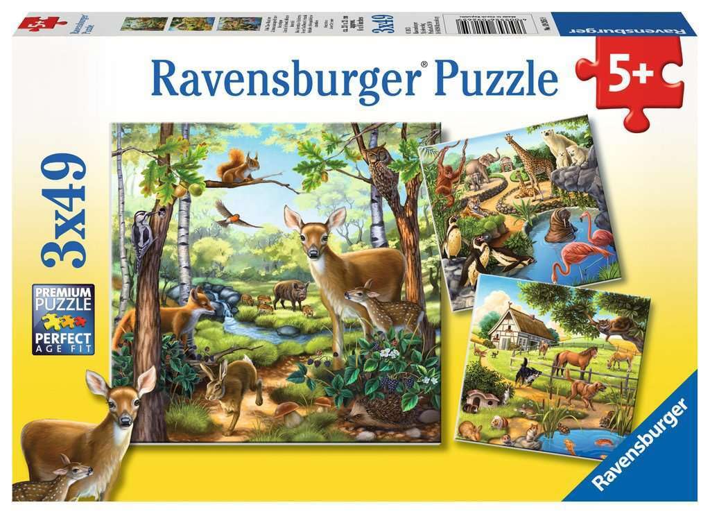 Ravensburger - Animaux sauvages du Zoo - 49 PIÈCES - RAVENSBURGER