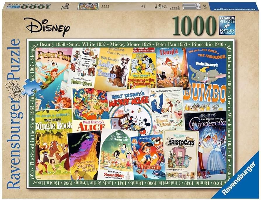 Ravensburger - Posters vintage, 1000 - 1000 PIÈCES - RAVENSBURGER