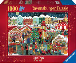 Ravensburger - Marché de Noël, 1000 - 1000 PIÈCES - RAVENSBURGER