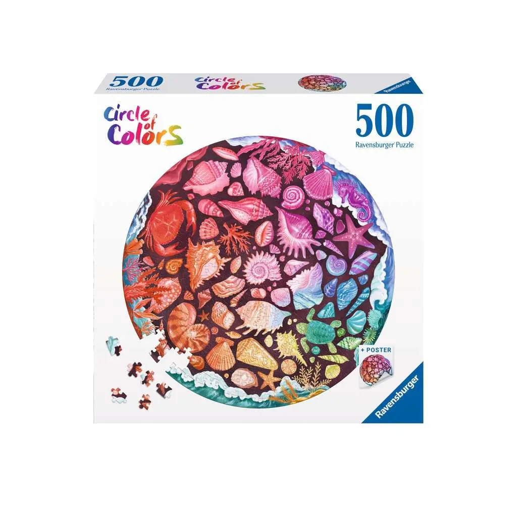 Ravensburger - Coquillages puzzle rond - 500 PIÈCES - RAVENSBURGER