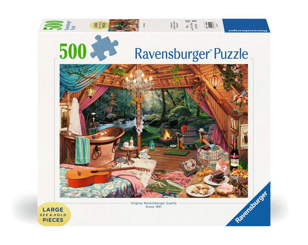 Ravensburger - Cozy Glamping, 500XL pces - 500 PIÈCES XL - RAVENSBURGER