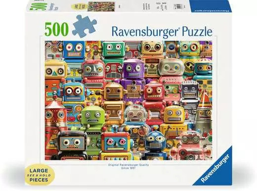 Ravensburger - Retro Robots, 500XL pces - 500 PIÈCES - RAVENSBURGER