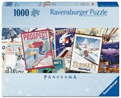 Ravensburger - Affiches de ski vin, 1000 - 1000 PIÈCES - RAVENSBURGER
