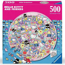 Ravensburger - Hello Kitty, 500 rond - 999 PIECES ET MOINS - RAVENSBURGER