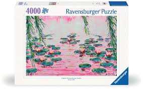 Ravensburger - Nénuphars roses, 4000 - 2000 PIÈCES ET PLUS - RAVENSBURGER