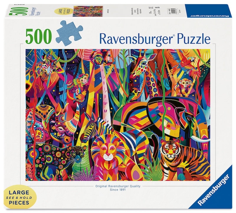 Ravensburger - Jungle de joyaux, 500 pce - 500 PIÈCES XL - RAVENSBURGER
