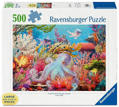 Ravensburger - La vie des récifs, 500 pc - 500 PIÈCES XL - RAVENSBURGER