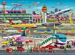 Ravensburger - A l'aéroport, 150 pieces - 150 PIÈCES XXL - RAVENSBURGER