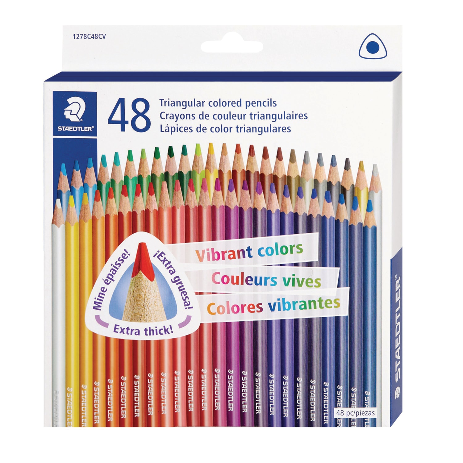CRAYONS DE COULEUR TRIANGULAIRES 48 - INSTRUMENTS D'ECRITURE - STAEDTLER-MARS