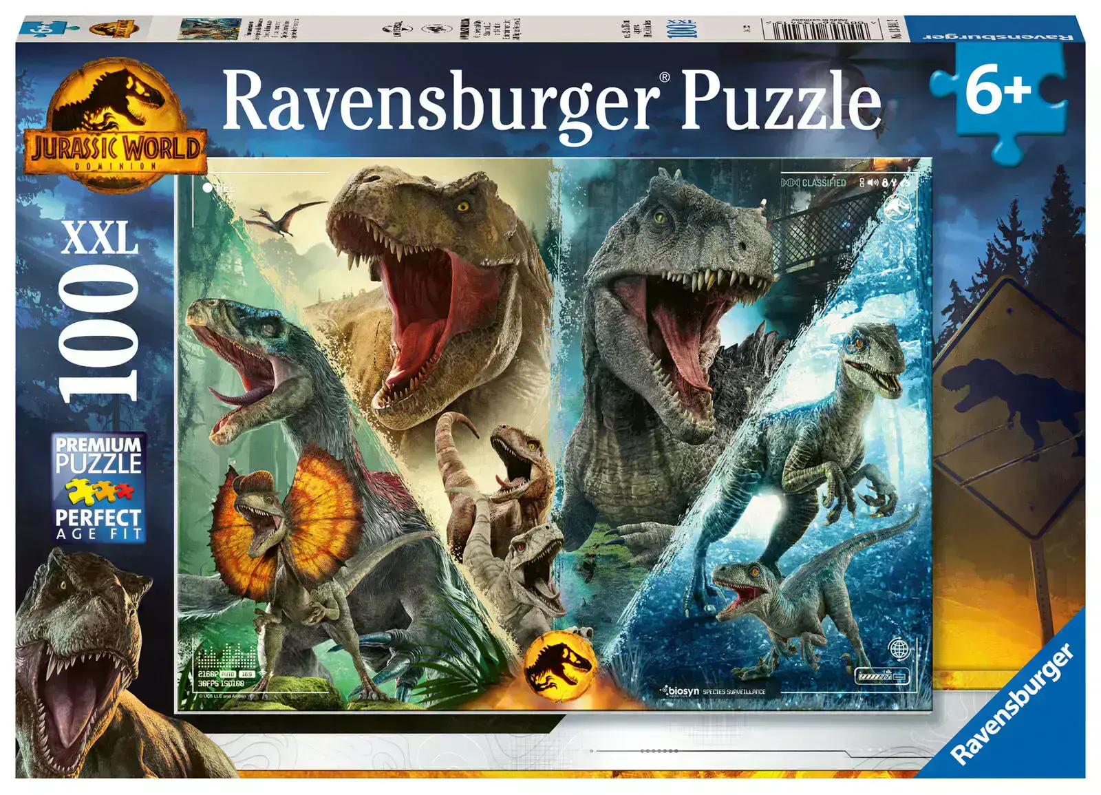 Ravensburger - Dino Jurassic World, 100 - 100 PIÈCES XXL - RAVENSBURGER