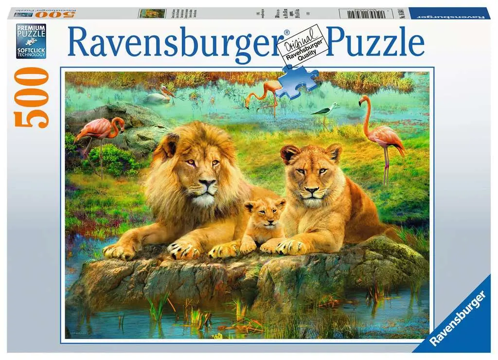 RAVENSBURGER 500 LIONS DANS LA SAVANE - 500 PIÈCES - RAVENSBURGER