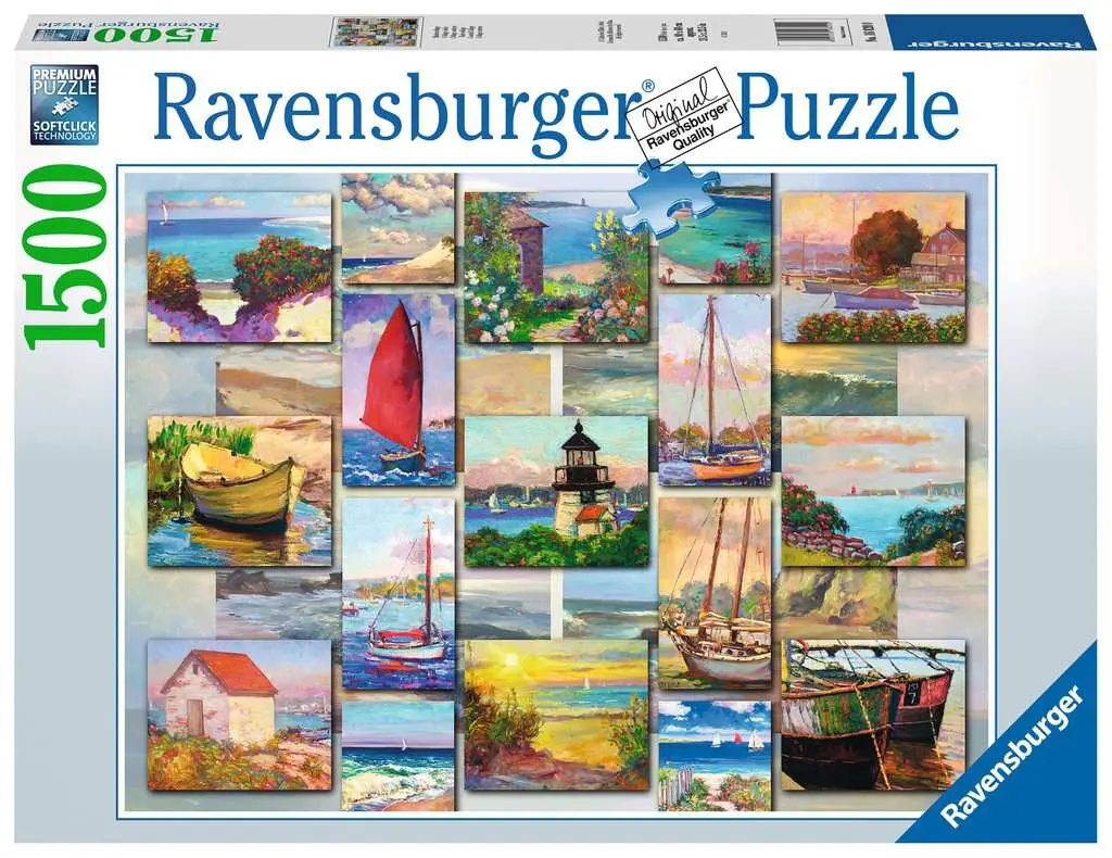 RAVENSBURGER 1500 COASTAL COLLAGE - 1500 PIÈCES - RAVENSBURGER