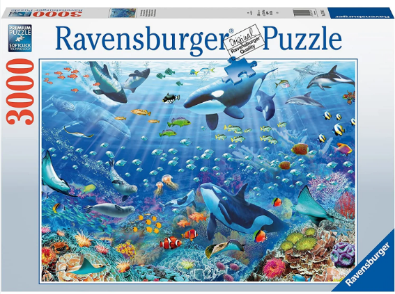 CASSE-TETE 3000 MONDE SOUS-MARIN COLORÉ - 2000 PIÈCES ET PLUS - RAVENSBURGER