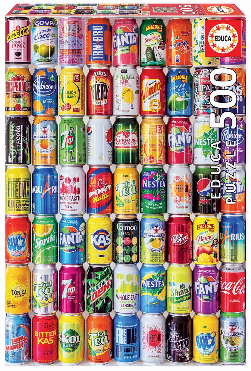 EDUCA - CANETTES DE SODA, 500 Pieces - 999 PIECES ET MOINS - educa