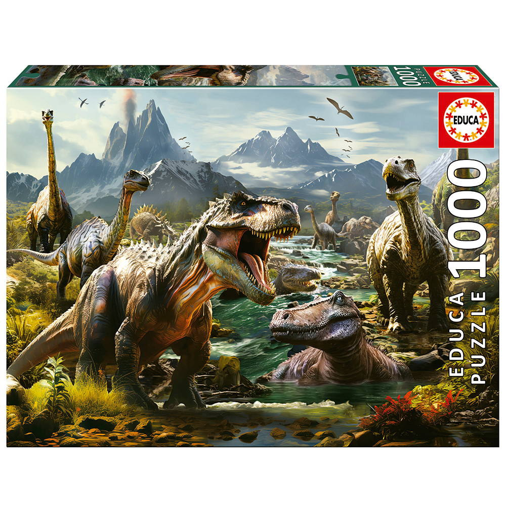 Educa, Dinosaures féroces, 1000 pièces - 1000 PIÈCES - educa
