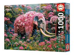 EDUCA - Éléphant Fleuri, 1000 pcs - 1000 PIÈCES - educa