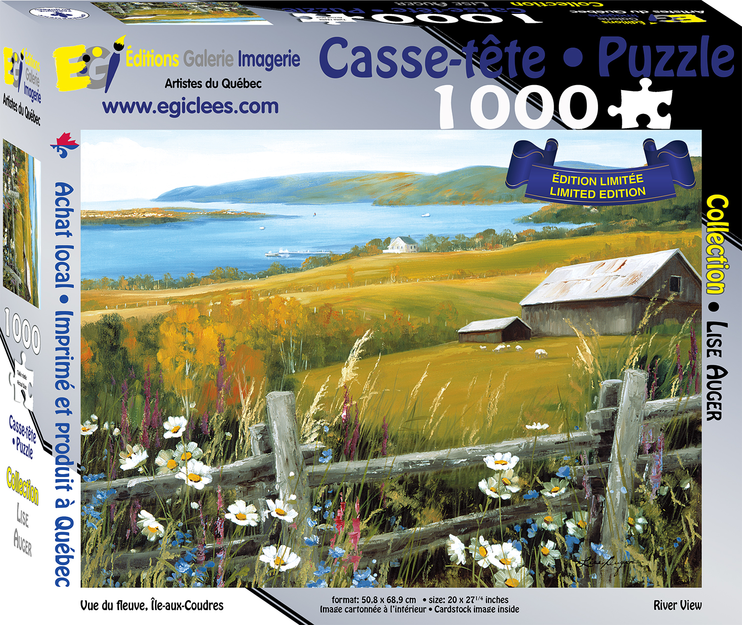 EGL - Vue du fleuve, Ile-aux-Coudres - 1000 PIÈCES - EDITIONS GALERIE L'IMAGERIE