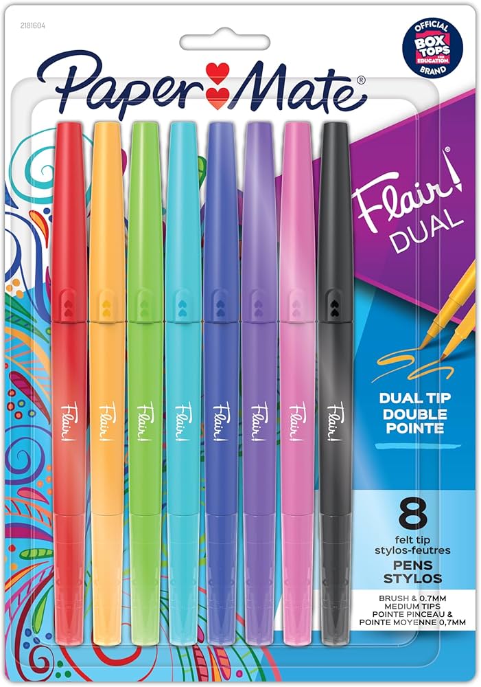 MARQ. FLAIR DOUBLE POMARQ. CREINTE ( 8 ) - INSTRUMENTS D'ECRITURE - PAPERMATE