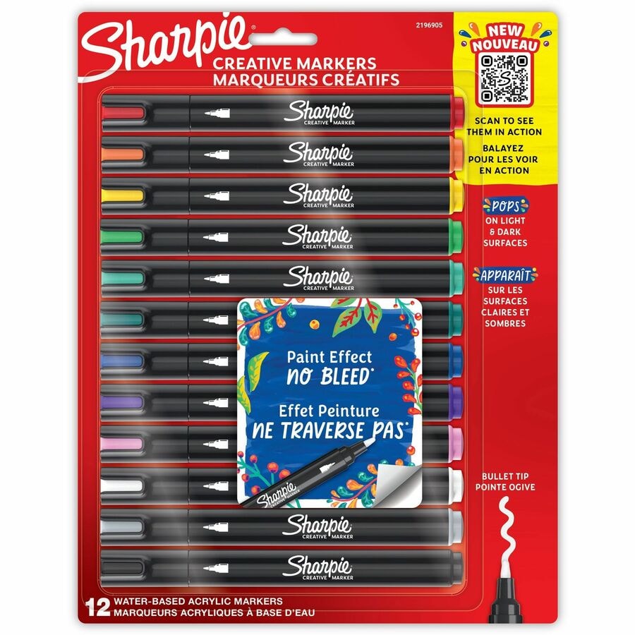 Sharpie marqueurs acrylique à base d'eau - INSTRUMENTS D'ECRITURE - PAPERMATE