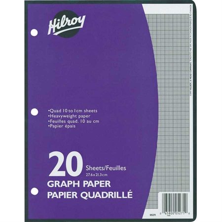 FEUILLE QUAD. MILLIMETRIQUE - PAPETERIE - HILROY