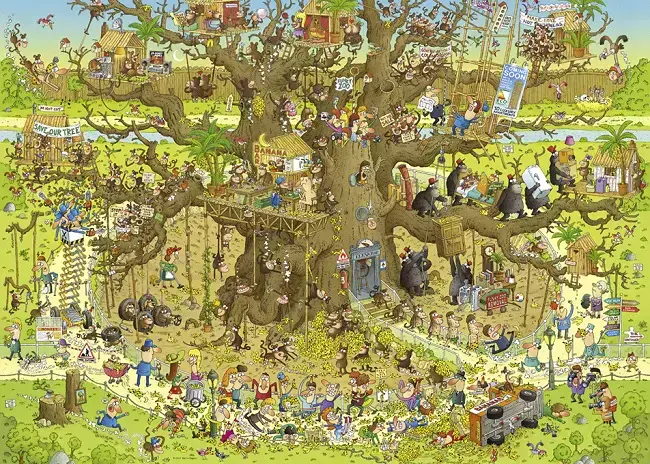 HEYE - Funky Zoo Monkey Habitat, 1000 - 1000 PIÈCES - HEYE