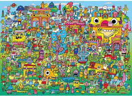 Heye - Doodle Village, 1000 pièces - 1000 PIÈCES - HEYE