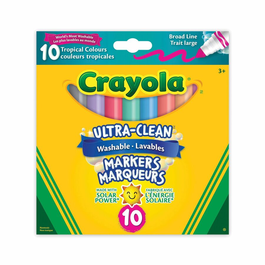 Marqueurs Crayola lavables Tropicales 10 - MATÉRIEL & ACCESSOIRES - CRAYOLA