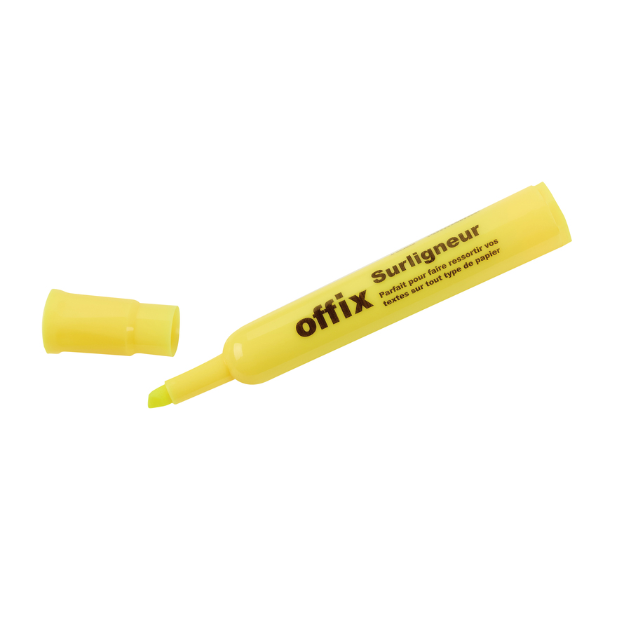 SURLIGNEUR OFFIX JAUNE - INSTRUMENTS D'ECRITURE - OFFIX