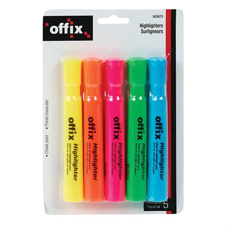 SURLIGNEUR OFFIX ASSORTIS - INSTRUMENTS D'ECRITURE - MICROSOFT