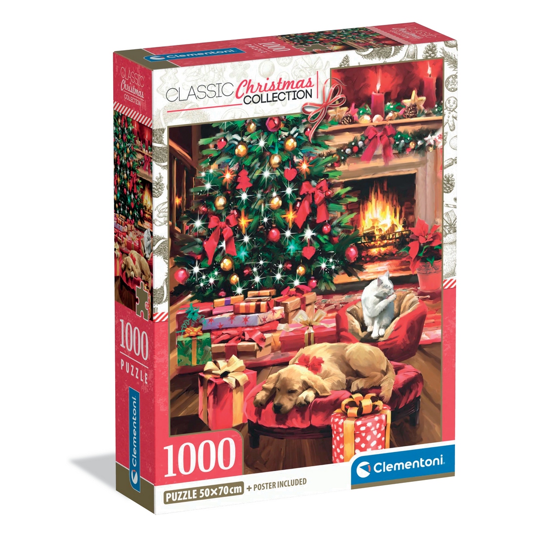 Clementoni - Noel au coin du Feu 1000pcs - 1000 PIÈCES - CLEMENTONI