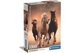 Clementoni - Chevaux de couse, 1000 - 1000 PIÈCES - CLEMENTONI